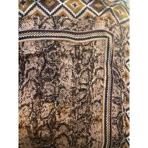 Brown/Tan Semi Sheer Rectangular Scarf Wrap